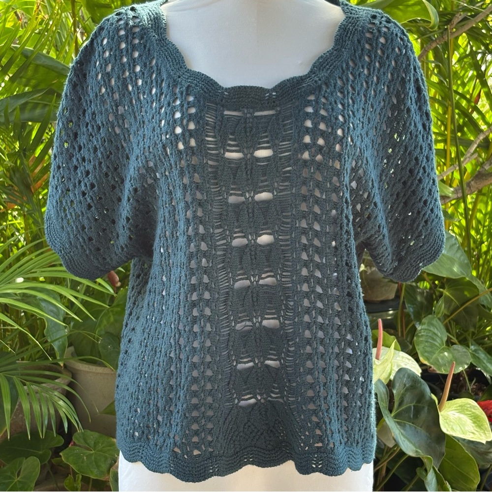 Elegant Teal Women's Sweater - Crew Neck